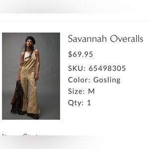 Free People Savannah Overalls